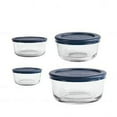 Anchor Hocking Glass Food Storage Containers with Lids, 8 Piece Set