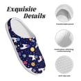 thumbnail image 5 of Goofa Lama in Space Print Womens Mens Cotton Lightweight House Slippers , Washable Home Slippers,Indoor Comfy Bedroom Cozy Slippers-42/43, 5 of 7