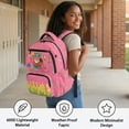 thumbnail image 5 of HUIACONG 17 Inch Just A Girl Who Loves Baseball Backpack for Students 12-18, Durable Donut Print School Bookbag for Middle High School Teens, 5 of 7