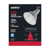 Satco S29439 Reflector LED Light Bulbs PAR30LN 12.5W 120V 5000K E26 Medium Base Dimmable CA Compliant (6 Pack)
