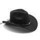 thumbnail image 4 of Western Cowboy Top Hat Felt Hat Black, 4 of 5