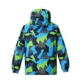 thumbnail image 2 of YEEFINE Boy's Snow Jacket Pants Suits, Winter Hooded Insulated Ski Suit Windproof Waterproof Outdoor Green US10, 2 of 6