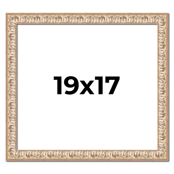 19x17 Frame White Real Wood Picture Frame Width 1.5 inches | Interior Frame Depth 0.5 inches |