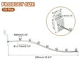thumbnail image 2 of Uxcell 10Pack 7.01" Wall Mount Waved Hanger Rack 7 Beads, Metal Garment Display Hooks, 2 of 6