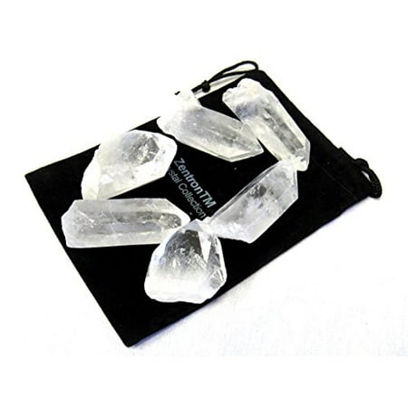 Quartz Melting Point - Zentron Crystal Collection: 1/2 Pound Natural Clear Quartz Points Stones 1