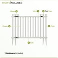 thumbnail image 5 of 36in H x 51in W (1 Gate) No Dig Zippity Baskenridge Gate Kit, White Vinyl Picket Fence Gate Kit for Baskenridge Fence Panels, Gate for Backyard, Patio, Outdoor, & Garden Fence, ZP19038, 5 of 8