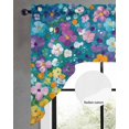 thumbnail image 2 of Colorful Spring Floral Swag Valances for Windows, Small Curtains Drapes, Modern Oil Painting Abstract Art Kitchen Window Curtains Over Sink Window Treatment Valance for Bedroom/Bathroom 56"x36", 2 of 5
