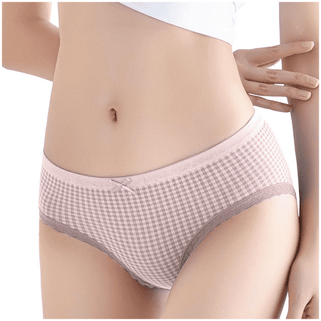 Fulorrnie Underwear for Women Seamless High Waist Comfort Panty Waistband Stretchable Panties  Pink  One Size
