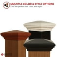thumbnail image 4 of 4X6 Black Pyramid Post Cap Fits Wood Post Measuring (3.5"" X 5.5"") Up To (3.75X5.75"") Black New England Pyramid Style Square Top For Outdoor Fences Mailboxes & Decks By Atlanta Post Caps., 4 of 4