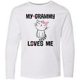 thumbnail image 3 of Inktastic Grammy Loves Me Girls Kitty Long Sleeve Youth T-Shirt, 3 of 5