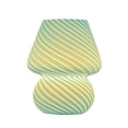 thumbnail image 1 of 2023,3 Color mushroom Lamp Glass Table Bedside Striped Translucent Murano Vintage Style Light 26s, 1 of 5
