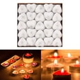 thumbnail image 2 of 50 velas pequeñas de corazón, color blanco. Adepaton 2034679-3, 2 of 9