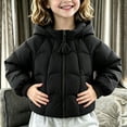 thumbnail image 3 of Mitankcoo Girls Hooded Puffer Coat Cute Pointed Wizard Hat Quilted Winter Jacket with Tassel Zipper Warm Outerwear 1-10Y, 3 of 7