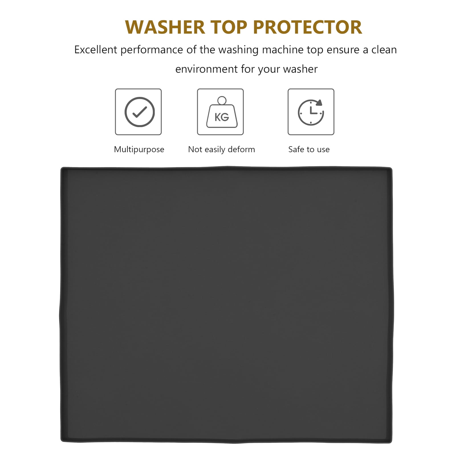 Silicone Protective Washer Dryer Top Cover for Washing Machine, Anti-Scratch Laundry Room Accessory and Pad