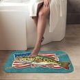 thumbnail image 4 of 1pc Largemouth Bass and Fishing Absorbent Non-Slip Bathroom Thickened Flannel Rug Decor,Soft,Quick Drying,Suitable For Indoor/outdoor Use,Bathrooms,Bedrooms,Kitchens,Terrace,Laundry Rooms,16"x24", 4 of 9