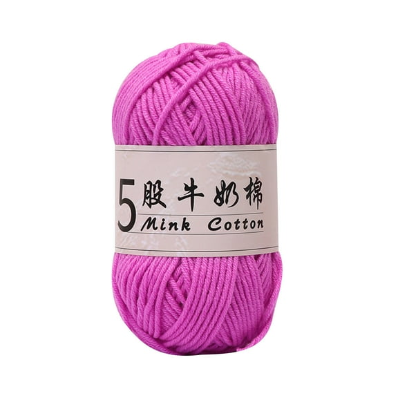 OAVQHLG3B Multicolor Soft 5 Ply Milk Cotton Yarn for Hand Knitting 50g Yarn Cotton for Crocheting Beginner Hand Knit Supplies for DIY Doll Sweater Hats Scarves Shawls Home Decor