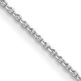 thumbnail image 1 of Sterling Silver Rhodium-Plated 1.25mm Diamond-Cut Forzantina Cable Chain (18 X 1.25) Made In Italy qpe47r-18, 1 of 5
