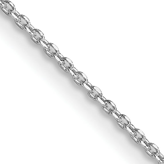 Sterling Silver Rhodium-Plated 1.25mm Diamond-Cut Forzantina Cable Chain (18 X 1.25) Made In Italy qpe47r-18