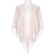 thumbnail image 2 of Chales y envolturas INSPIRAR CHIC para vestidos de noche, bufandas triangulares de encaje con flecos para bodas y fiestas formales 70.9"x27.6" Beige, 2 of 5
