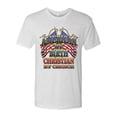 thumbnail image 2 of Wild Bobby, American By Birth Christian By Choice USA Flag Inspirational/Christian Mens Premium Tri Blend T-Shirt, Heather White, Large, 2 of 3
