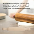 thumbnail image 2 of Wooden Mini Rolling Pin 6 Inches Long Kitchen Baking Rolling Pin Small Wood Dough Roller for Children Fondant Pasta, 2 of 3