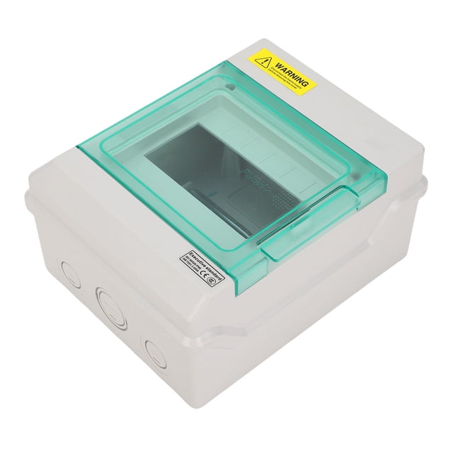 Circuit Breaker Enclosure, Built in DIN Rail 6 Way Distribution Box PC and ABS Plastic for Car Charging Station