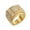 Gold, variant on Men's Stainless Steel Personalized Vintage Cubic Zirconia Inlay Ring Hip Hop Style Silver Size 10