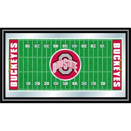 Poker LRG1500FF-OSU 15; x 26; Ohio State University Framed Football Field Mirror