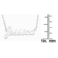 thumbnail image 5 of Sterling Silver 'Jessica' Name Pendant on 16-inch Trace Chain - White, 5 of 5
