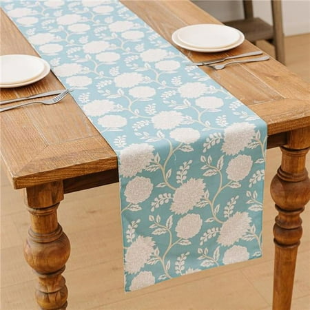 

16 x 108 in. Michael Penney Peony Pattern Table Runner Blue