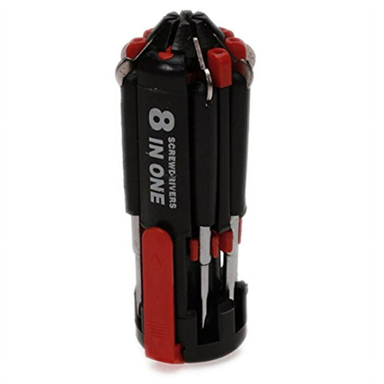 8 In 1 Multifunction Screwdriver Tool Set With LED Flashlight - Compact DIY Tool For Home Repairs & Nightwork