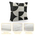 thumbnail image 4 of PIKWEEK Mid-Century Modern Pattern - Black and White Concrete Abstract Art Mid Century Modern ThrowGeometric Minimalist Pillow Covers for Couch Outdoor Decor Multiple specifications, 4 of 5