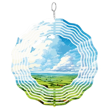 South Downs England National Park 3D Wind Spinner Metal Hanging Art Outdoor Patio Decor Nature Landscape Gift