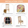 thumbnail image 4 of Pioneer Flower Seat Covers for Dining Room Chairs Set Of 6,Stretch Printed Washable Chair Seat Cover with Elastic Ties and Button,Removable Waterproof Couch Cushion Covers, 4 of 6