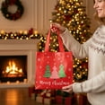 thumbnail image 6 of Virelaxpo Red and Green Christmas Gift Bag - Foldable Non-Woven Handbag for Gift Wrapping, Storage, and Festive Decor, Easy to Carry, 6 of 6