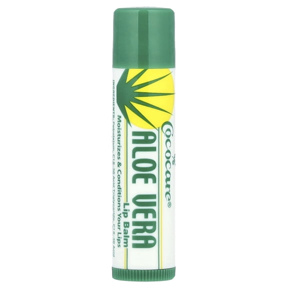 Cococare Aloe Vera Lip Balm for Chapped Lips, Moisturizes & Conditions Your Lips, 0.15 OZ