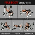 thumbnail image 4 of Soozier Adjustable Weight Bench Multi-Function Bench Press Set White, 4 of 10