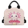 thumbnail image 2 of HUIACONG Insulated Lunch Bag with Cute Axolotl Print, Aluminum Film Material Reusable Insulated Lunch Tote for Outdoor Office and Students, 2 of 10