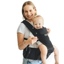 Momcozy Baby Carrier with Hip Seat, 2-in-1 Detachable Hip Seat Carrier for Toddlers up to 44lbs, Forward-Facing Carry for Active Babies Fits Waist Sizes up to 47 Inches