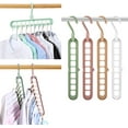 thumbnail image 1 of 1 percha mágica para ahorrar espacio, organizador de armario inteligente multifuncional, percha en cascada para ropa de armario de primera calidad, 9 ranuras, diseño innovador para ropa pesada,, 1 of 5
