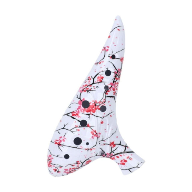 Ocarina de 12 agujeros, instrumento artesanal, portátil, elegante, de resina, utilitario, regalo profesional para principiantes, adultos y amantes de Rojo