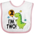thumbnail image 3 of Inktastic 2nd Birthday Dinosaur 2 Year Old Boy Boys or Girls Baby Bib, 3 of 4