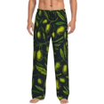 thumbnail image 5 of Mens Pajama Pants, Green Branch Olive Soft Sleep & Lounge Pants for Men, Cuteness Casual PJ Bottoms Pants with Pockets, 5 of 7