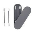 thumbnail image 1 of Graflsoa Reusable Dual-Tip Silicone Ear Cleaning and Makeup Swabs Set, 2-Pack, Eco-Friendly, Gray, 1 of 6