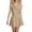 Khaki, variant on Dvprdro Womens Summer 2026 Sleeveless Collared Button Front Asymmetric Hem Loose A Line Mini Dress Casual