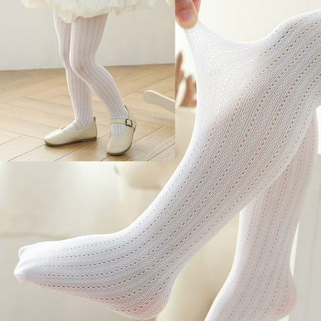 

Zhaomeidaxi Girls Fishnet Hollow Out Knitted Patterned Stockings Tights Vertical Strips Pantyhose For Female
