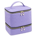 thumbnail image 2 of Bothyi Nail Polish Organizer Bag Nail Polish Holder Double Layer for Manicure Tools violet, 2 of 8