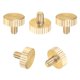 thumbnail image 1 of Uxcell 5-Pack Tornillos de Mariposa Estriados, M4x6mm Perillas de Cabeza Plana de Latón, 1 of 6