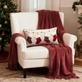 thumbnail image 2 of JWH Handmade Decorative Festive Red and Plaid Stocking Christmas Pillows without Filling 12*20inch, 2 of 9