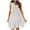White, variant on Spring Dresses for Women Chiffon Pom Pom V-Neck Drawstring Dress Casual Solid Color Sleevless Beach Dress Short Skirt Mini Sun Dress